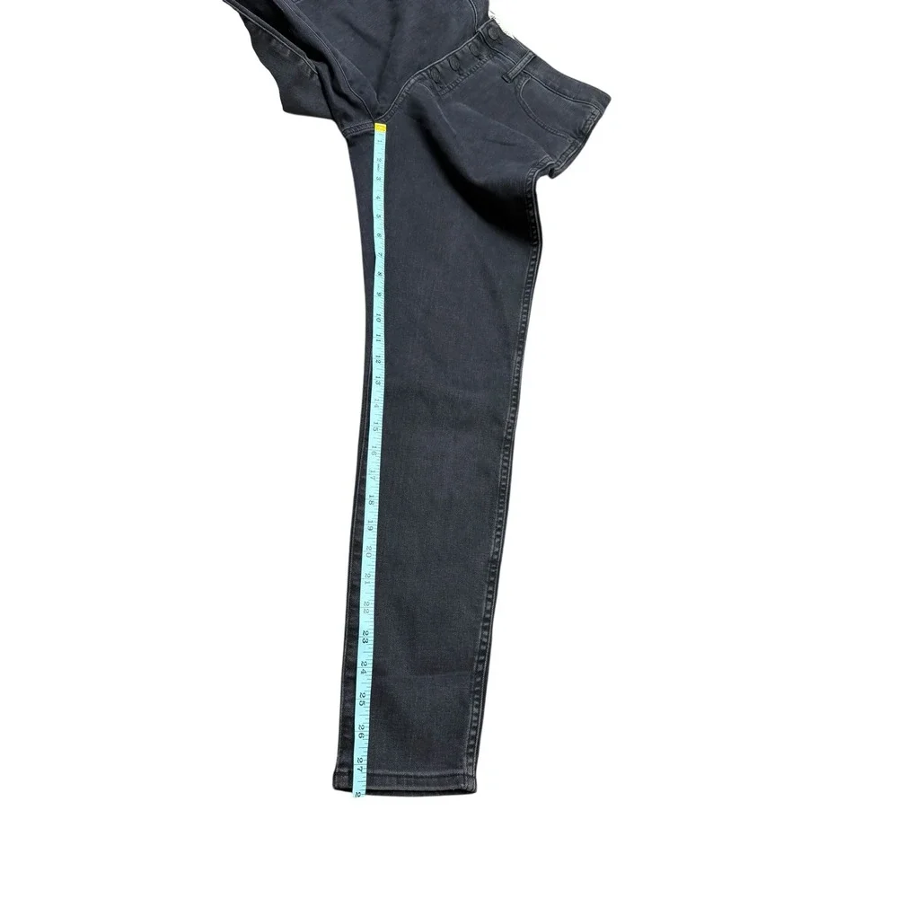 Madewell 10 Inch Black High Rise Skinny Jeans Button Fly Size 30‎